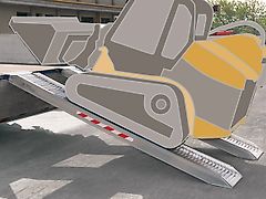 Metalmec Auffahrrampen Bagger Verladerampen Alurampen 4,5 m / 7,100 t Auffahrschienen Auffahrrampen Rampen M185/45 mit Rand