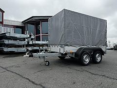 Saris Tieflader Kastenanhänger 2000kg mit Plane&Gestell Anhänger