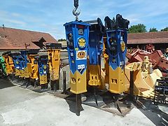 Rock - Hammer/ Hydraulikhammer HB 12/24 - Adapterplatten-Ausführung / Schallschutz - Bagger: 12t-24t