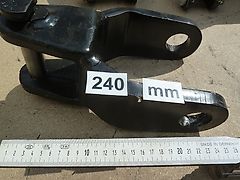 Rock - Kreuz-Gelenk Greifergabel - passend zu HG 1-4 Greifer - Bagger-Aufnahme 45-140 mm lichte Weite - Greiferaufnahme unten Identmaße: 30-85 mm - Bagger 1t-4t