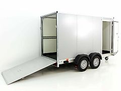 vezeko Kofferanhänger 148x351cm Höhe:193cm 2,7t|Tür|Rampe|silber